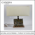 Canosa ecológico oro madre perla con lámparas de mesa de cáscara de la pluma